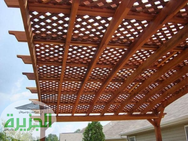 تركيب مظلات حدائق منزلية خشبية