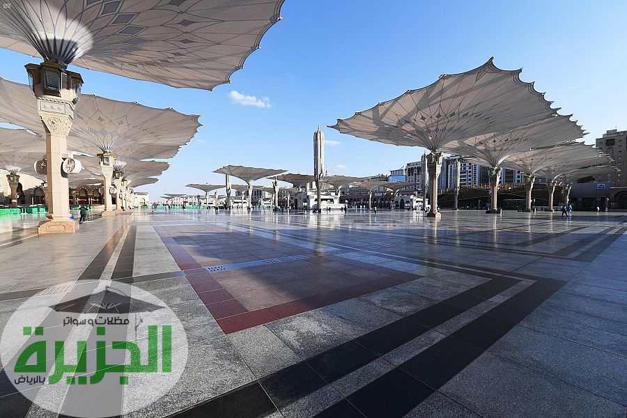 مظلات مساجد: تركيب مظلات حوش مسجد بالرياض