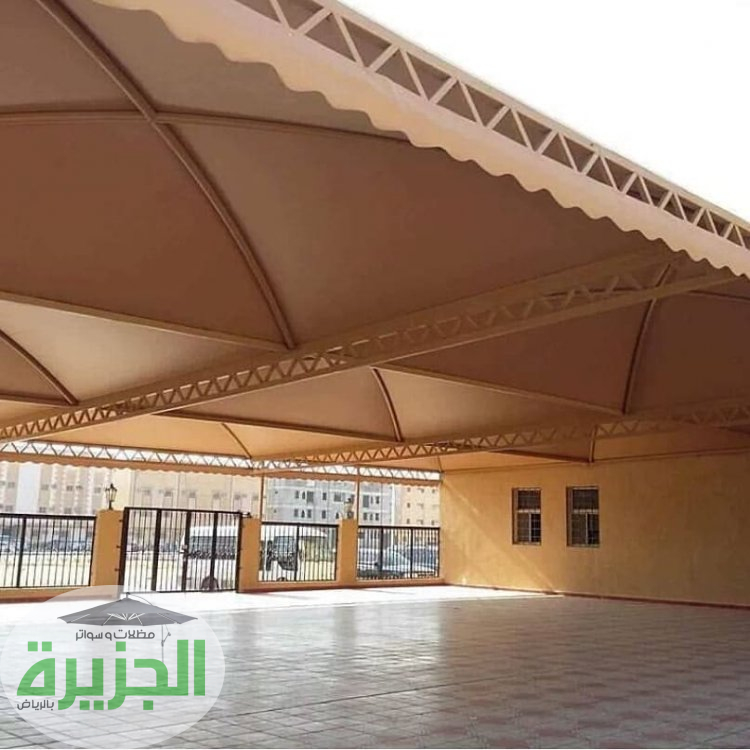 مظلات مساجد: تركيب مظلات حوش مسجد بالرياض
